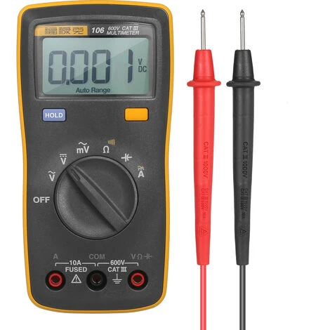 FLUKE 6000 Zahlt Mini-Palm-Multimeter Digitalmultimeter-Handvoltmeter Tragbares Amperemeter-Spannungsmessgerat Universalmessgerat Messung Der AC / DC-Spannung AC / DC-Stromwiderstand Kapazitatskontinuitat,Orange 1 FLUKE 6000 Zahlt Mini-Palm-Multimeter Digitalmultimeter-Handvoltmeter Tragbares Amperemeter-Spannungsmessgerat Universalmessgerat Messung Der AC / DC-Spannung AC / DC-Stromwiderstand Kapazitatskontinuitat,Orange