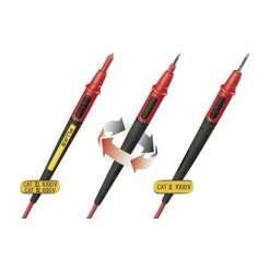 FLUKE TL175 SICHERHEITSMESSLEITUNGSSATZ [BANANE M LE 4 MM - PRÜFSONDE] 1,50 M SCHWARZ, ROT 1 ST. 3521976