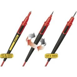 Fluke TL175 Sicherheits-Messleitungs-Set [Lamellenstecker 4 Mm - Prüfspitze] 1.50 M Schwarz, Rot 1 S